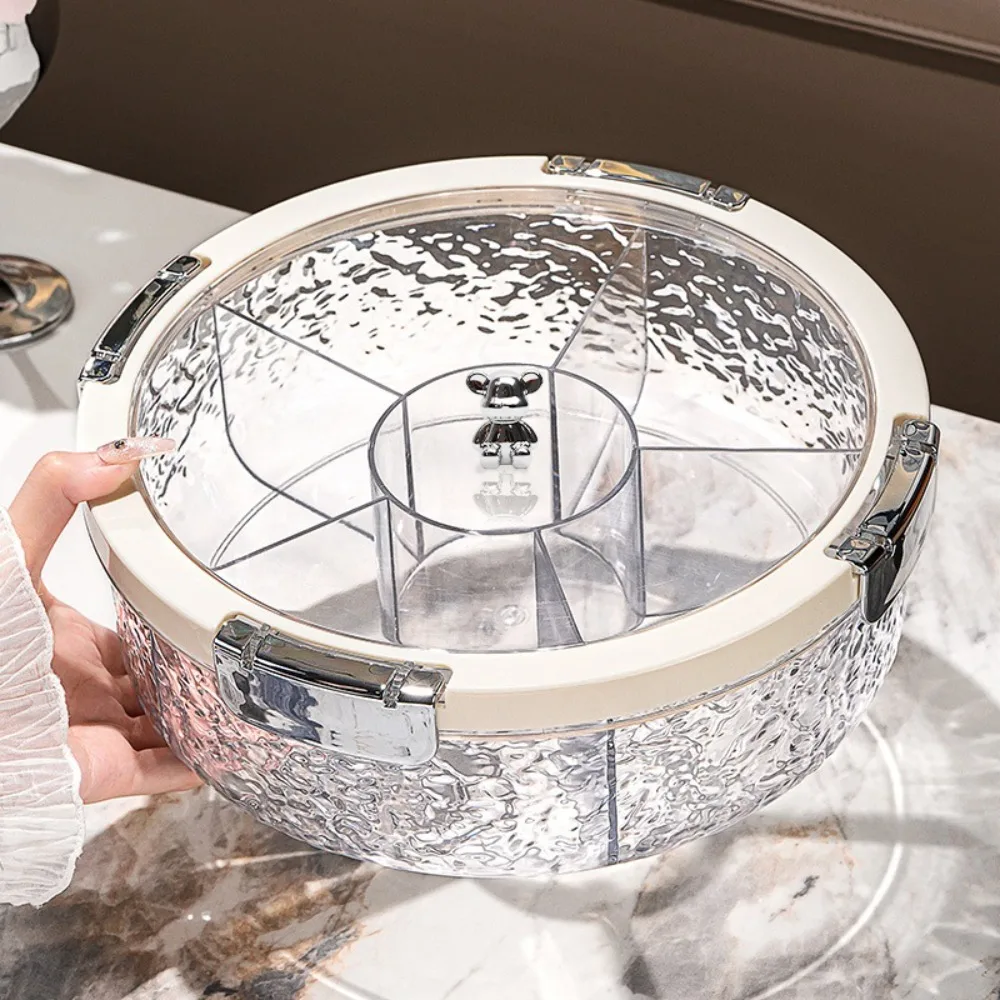 New Snack Tray Spice Storage Container PET Silver/Grey/White Food Tableware Set Sealed Divided Serving Tray Home