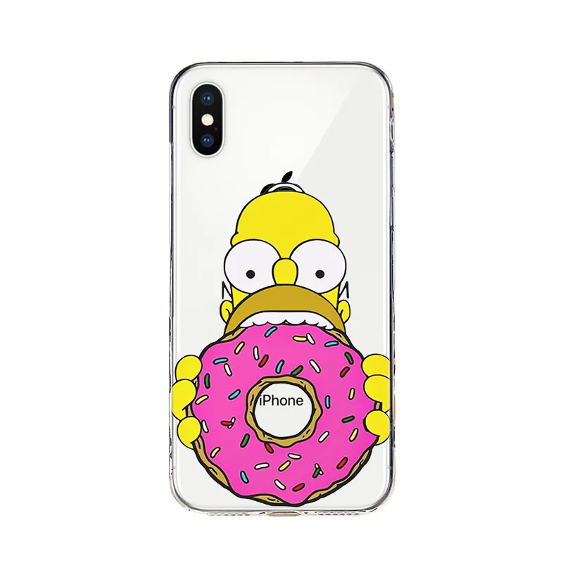 Funda de teléfono Disney Homer Simpson silikonowa obudowa do Apple IPhone 14 13 12 Mini 11 Pro XS MAX XR X 8 7 Plus SE etui na telefon