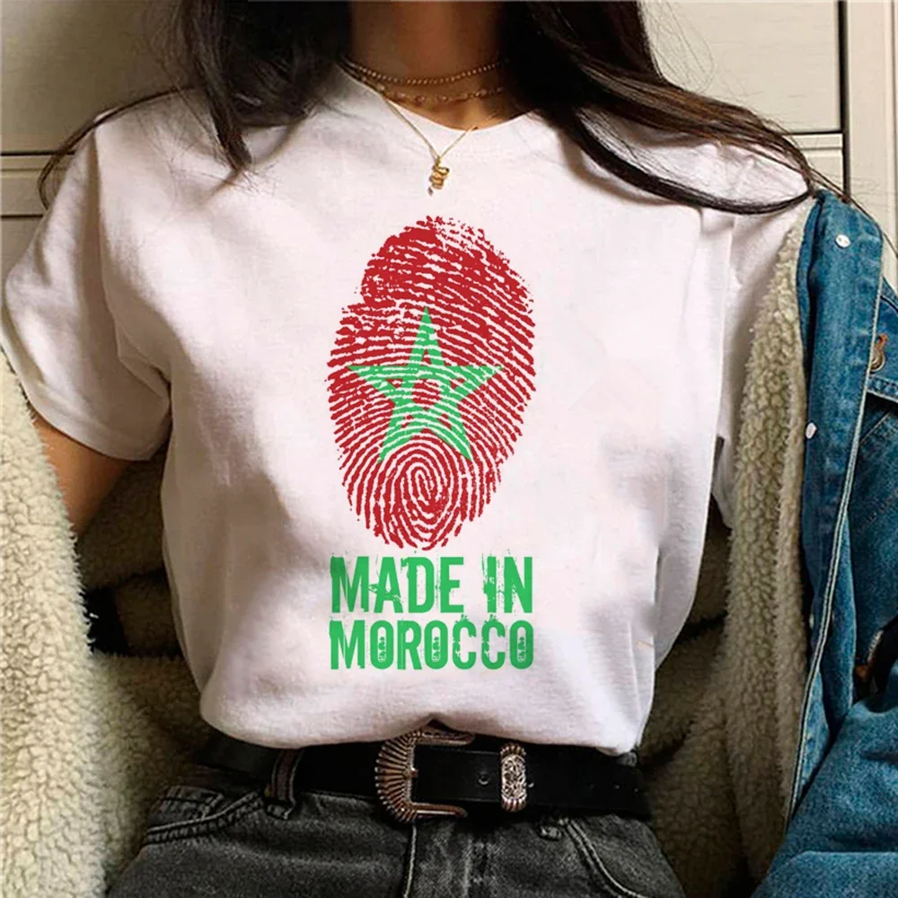 

New Women T Shirt maroc morocco Print Tops Tee Black T-shirt Female Summer T-shirt 90s Girls Graphic Tee Female Tops wholesale