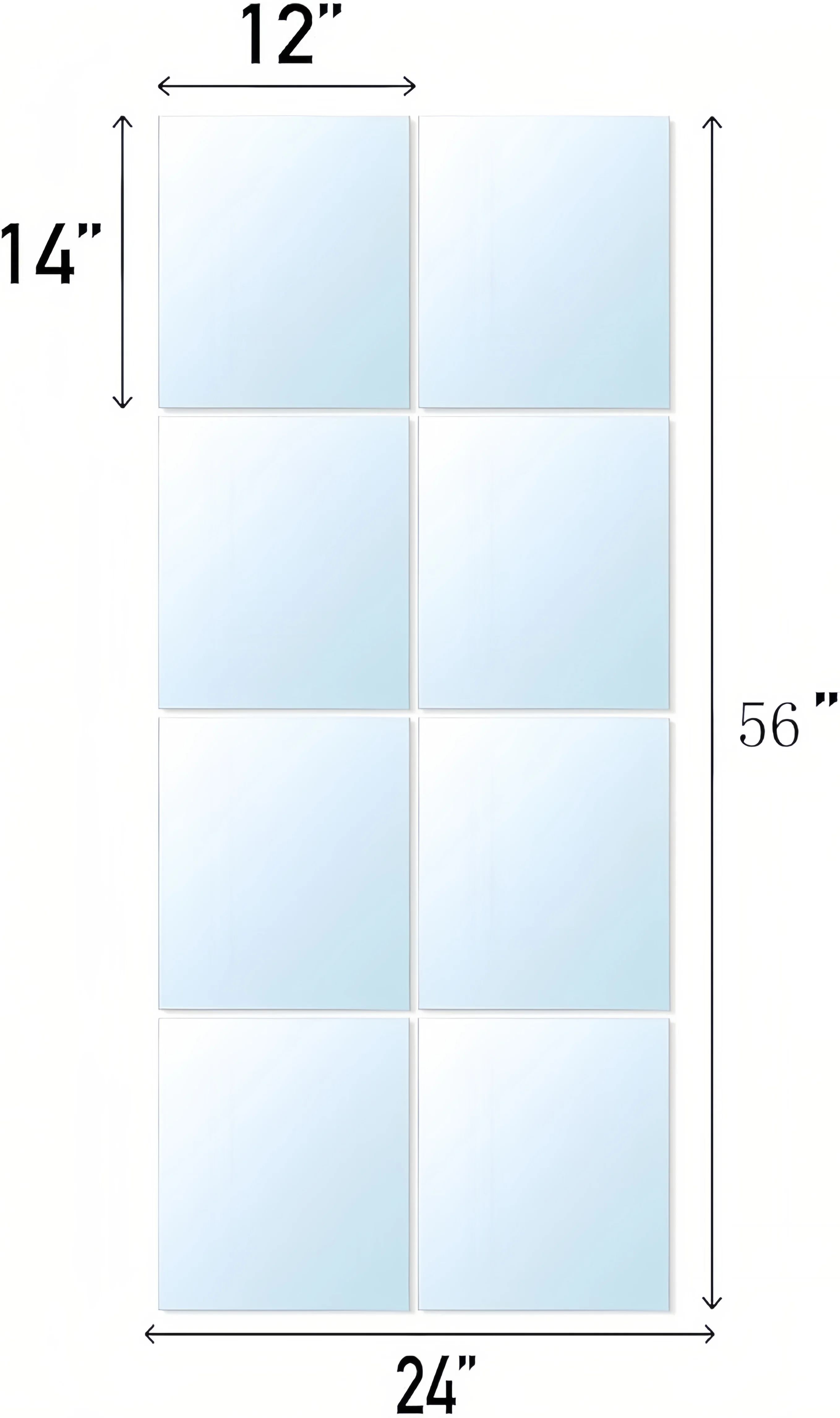 35x30 سنتيمتر كامل طول بلاط مرآة الحائط ، مرآة مست...