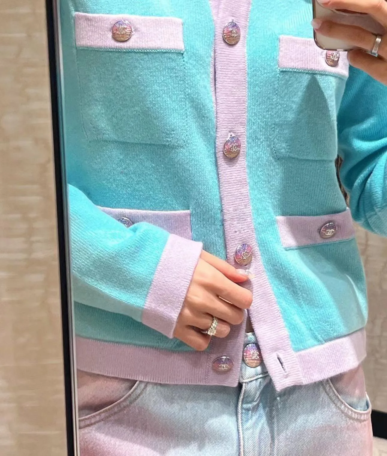 

Fashion new round neck knitted cardigan