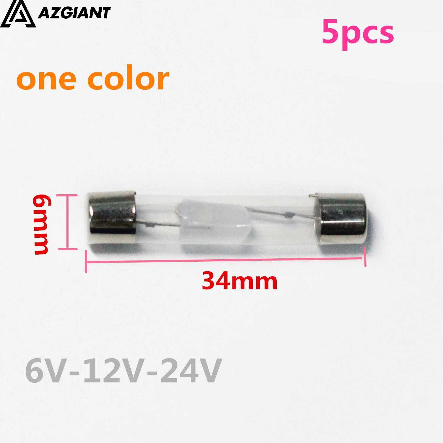 5pcs/lot 6*34mm 6.2*25.5mm bulb for Car Circuit DC Tester 6V 12V 24V Voltage Auto Vehicle Gauge Test Light Measuring Pen