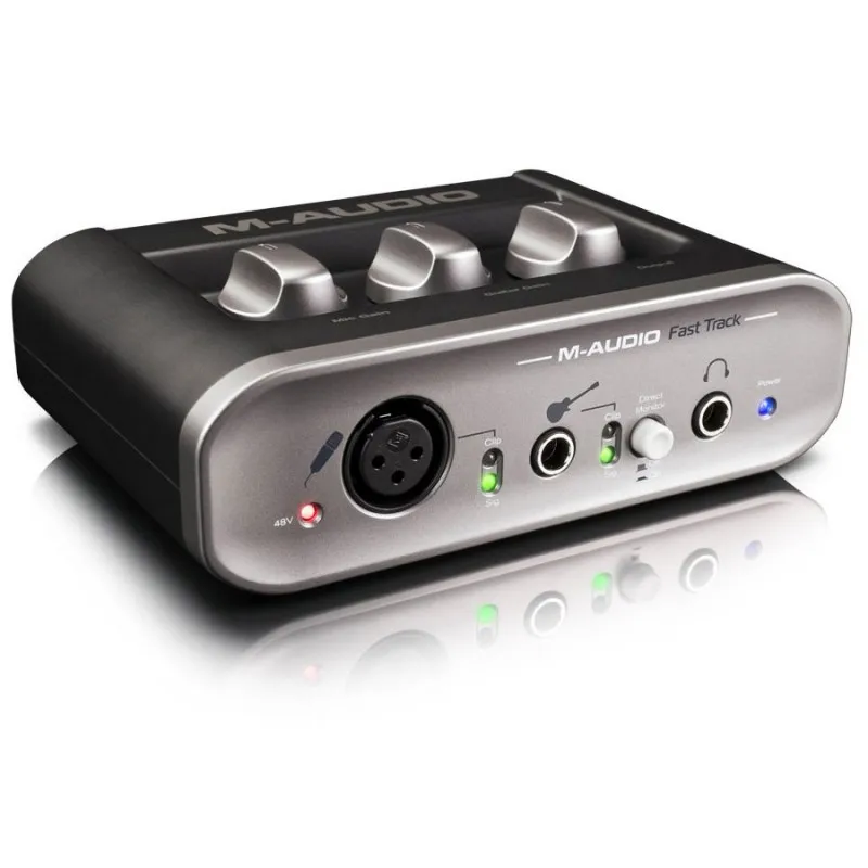 M-Audio-Microphone de carte son professionnel Fast Track, 2 entrées et 2  sorties, interface audio USB 2.0 pour des performances en direct -  AliExpress