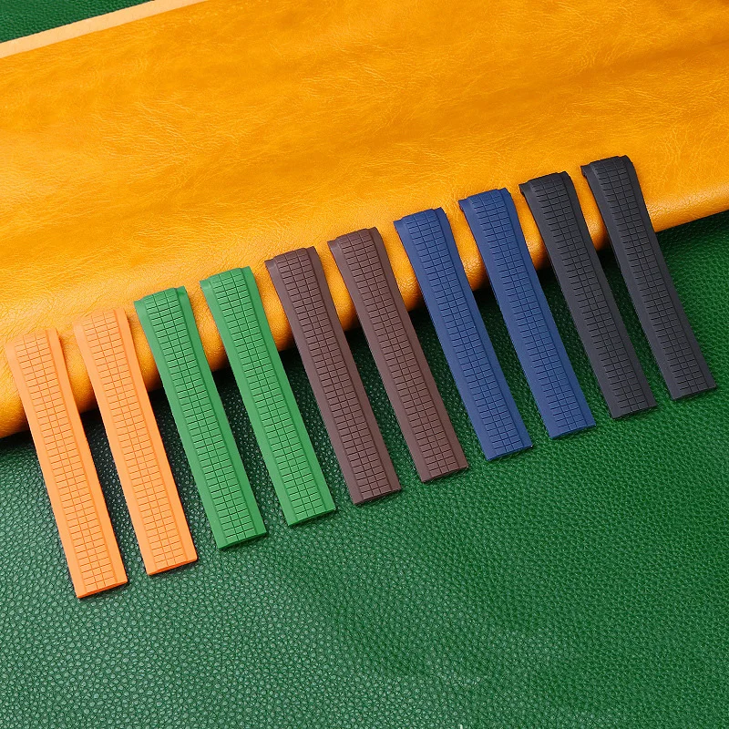 Per Patek Philip Granata 21Mm Cinturini In Gomma Sostituiscono Il Cinturino Dell'Orologio In Silicone Con Fibbia Pieghevole Originale Aquanaut 5167/51