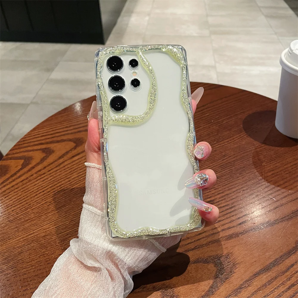 Luxury Glitter Wave Soft Tpu Phone Case For Samsung Galaxy Series_voghion.com
