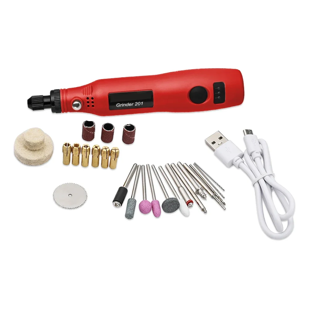 Cordless Drill Power Tools Electric 3-Speed Mini Drill Grinding Rotary Tool  Kit 