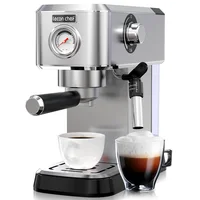 Espresso Machine 15 Bar Coffee Machine With Steam Milk Frother Stainless Steel Coffee Maker 34oz Water Tank 1350W 1