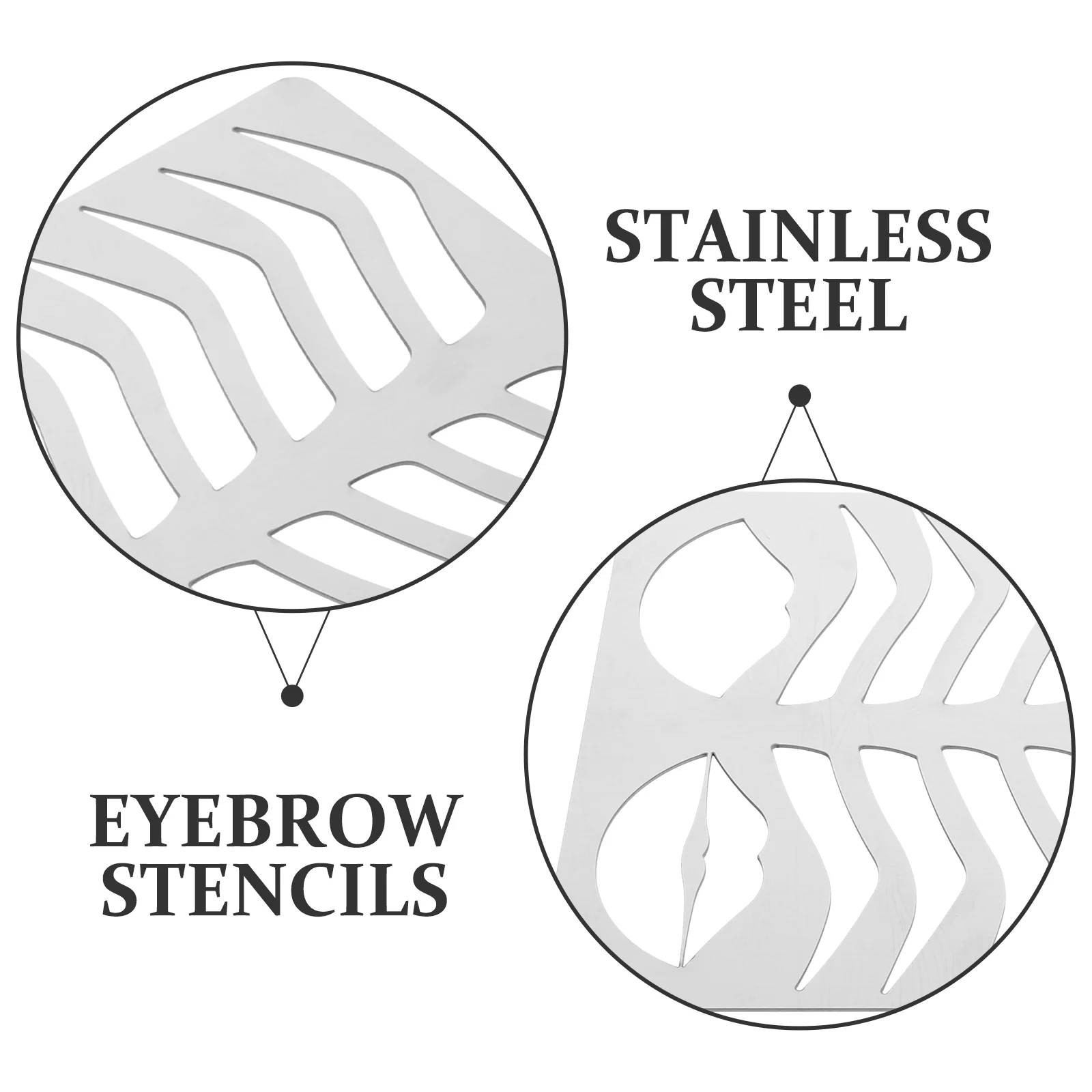 Eyebrow Template Stencil Mold Draw Board Practice Stainless Steel Shaping Drawing Shape 6