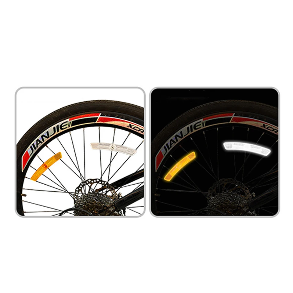 Kit 6 Riflettori Per Bicicletta - Adesivi Multicolore Per Ruote, Sicurezza Stradale, Accessori Bici