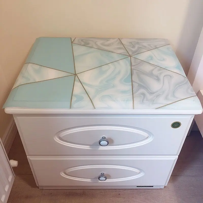 Soft glass tablecloth waterproof anti-ironing anti-oil tea several table pads Nightstand TV cabinet Shoe cabinet tablecloth