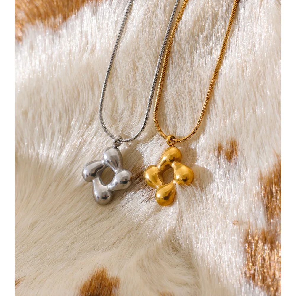 Yhpup Stainless Steel Pendant Necklace 18K Golden PVD Plated Waterproof