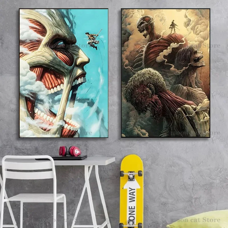 Stunning Anime Art Canvas: Attack on Titan Final Part Wall Decor