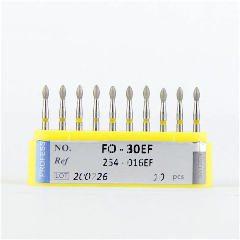 

10 шт./компл. Стоматологические алмазные боры FO-30EF dental burs 257-023M, стоматологические инструменты для стоматолога высокого качества