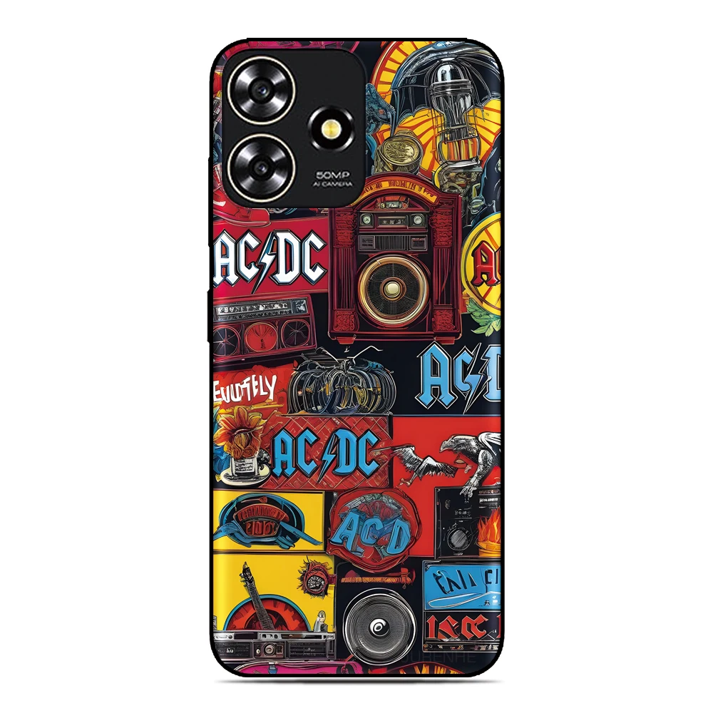 AC-DC Band Inspired Phone Case with Music Cover Design