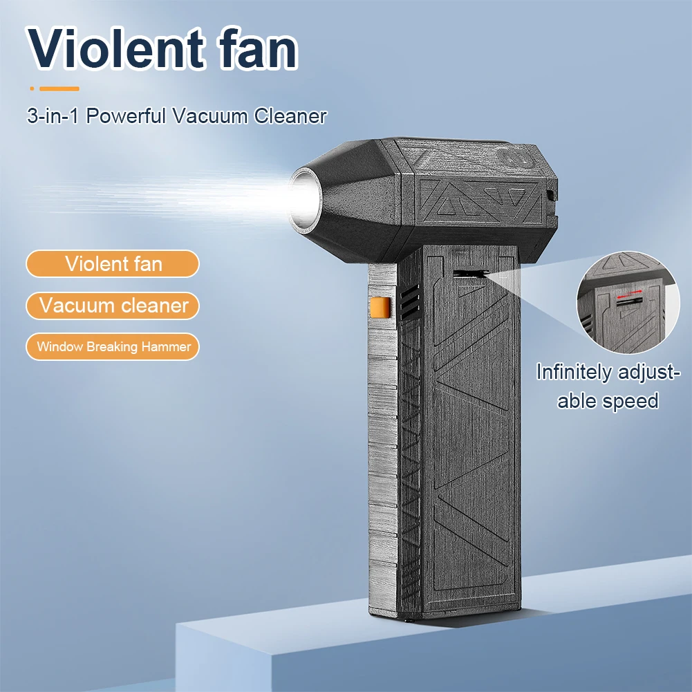 Description Picture 6 of item130000 RPM Mini Turbo Jet Fan Rechargeable Electric Air Duster Handheld Violent Turbofan for Computer Keyboard Outdoors Car Home