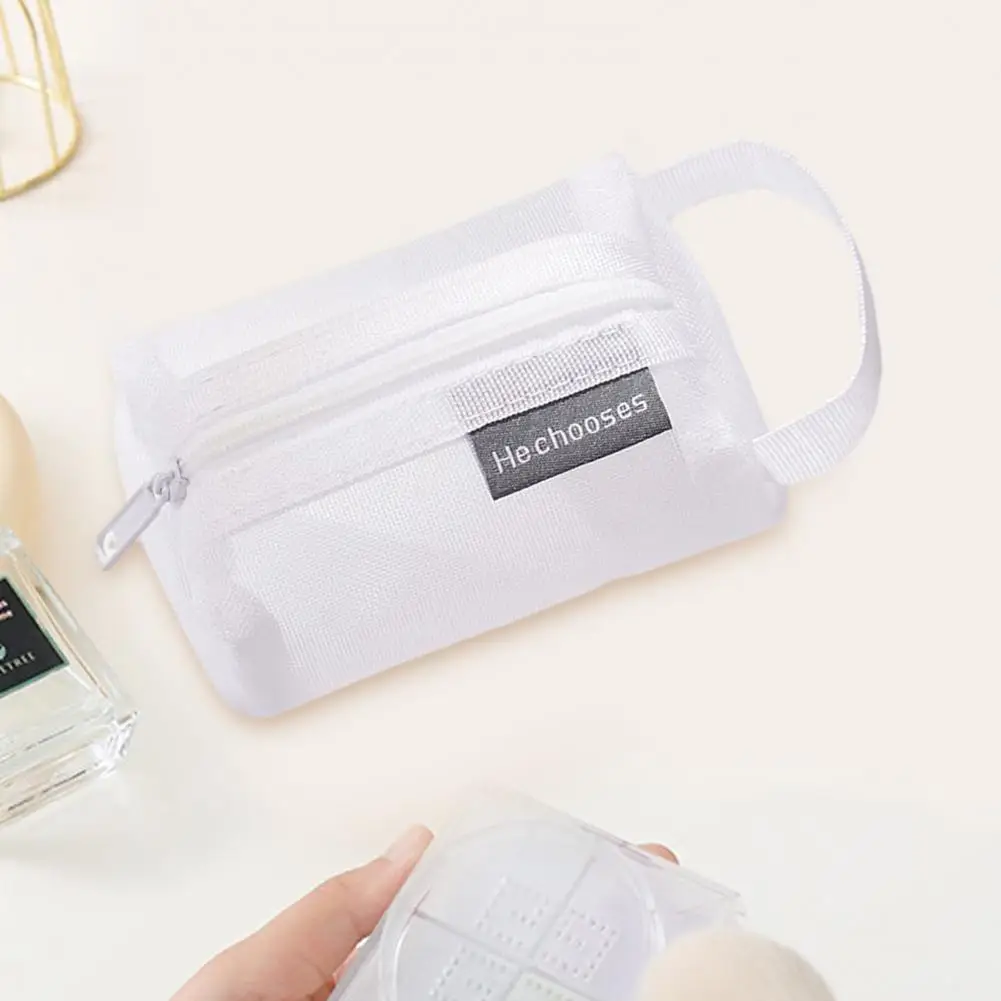 

Stain-resistant Storage Bag Zippered Nylon Mesh Coin Wallet Multifunctional Organizer Bag for Home Travel Capacity Storage Bag