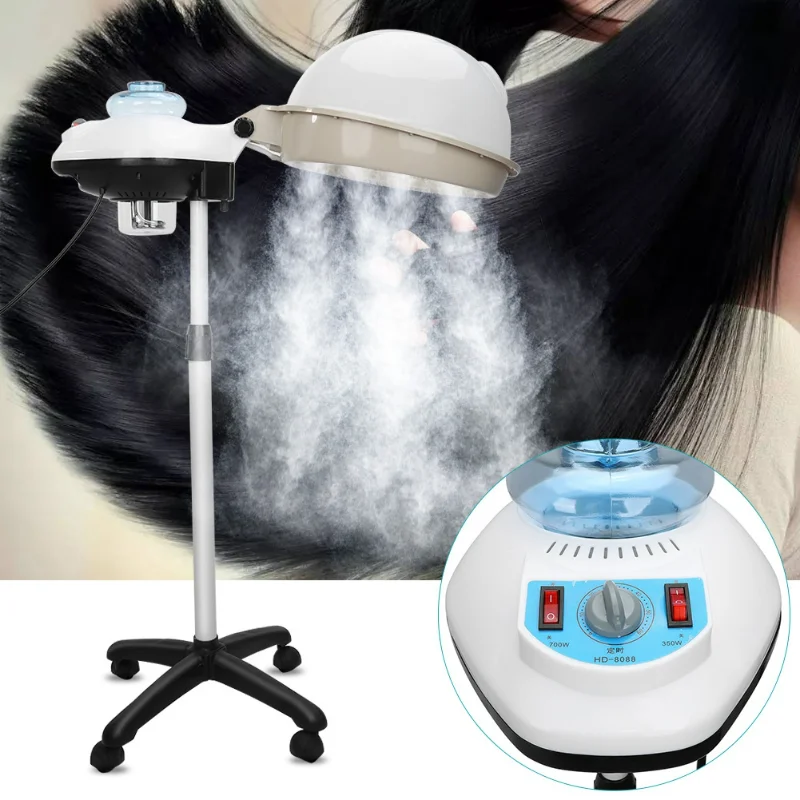 

Salon Spa Rolling Stand Hair Steamer Heater Machine Hooded Hair Dyeing Coloring Perming Conditioning Hairdressing Hair Care Tool