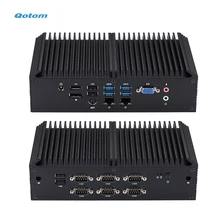 Qotom-Mini PC Industrial sin ventilador Q1035X, procesador de 10. ª generación Core i3-10110U integrado, caché de 4M, hasta 4,10 GHz