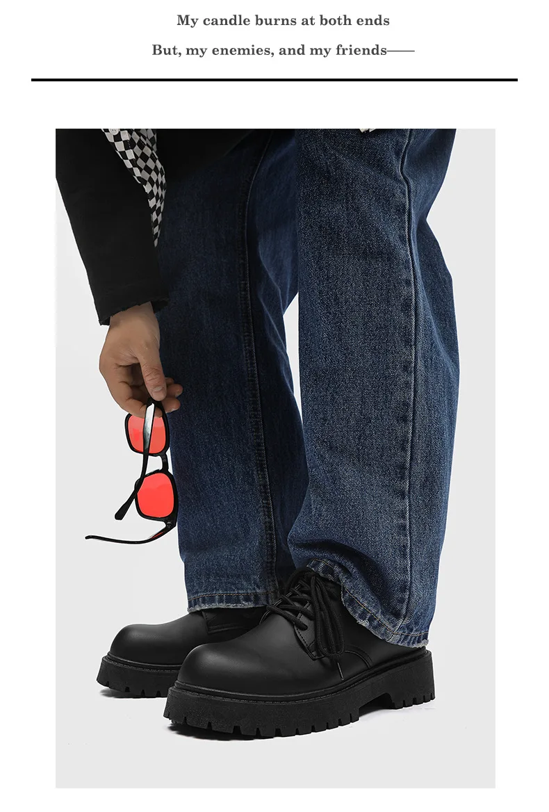 حجم كبير أحذية جلدية للرجال منصة سوداء الدانتيل يصل حذاء كاجوال للشباب النمط البريطاني الأعمال الأحذية الاجتماعية Zapatos Hombre