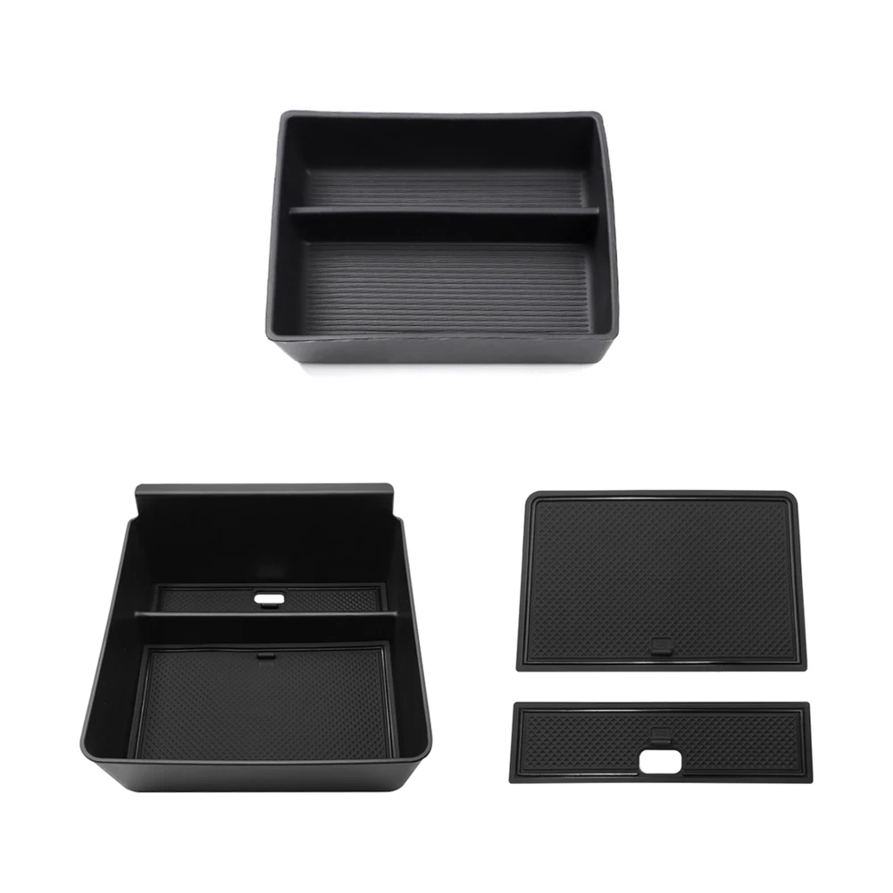 2 Set Vassoio Organizer Per Console Centrale Per Auto Per Tesla Model S Model X Plaid/Bracciolo A Lungo Raggio Scatola Portaoggetti Per Console Centra