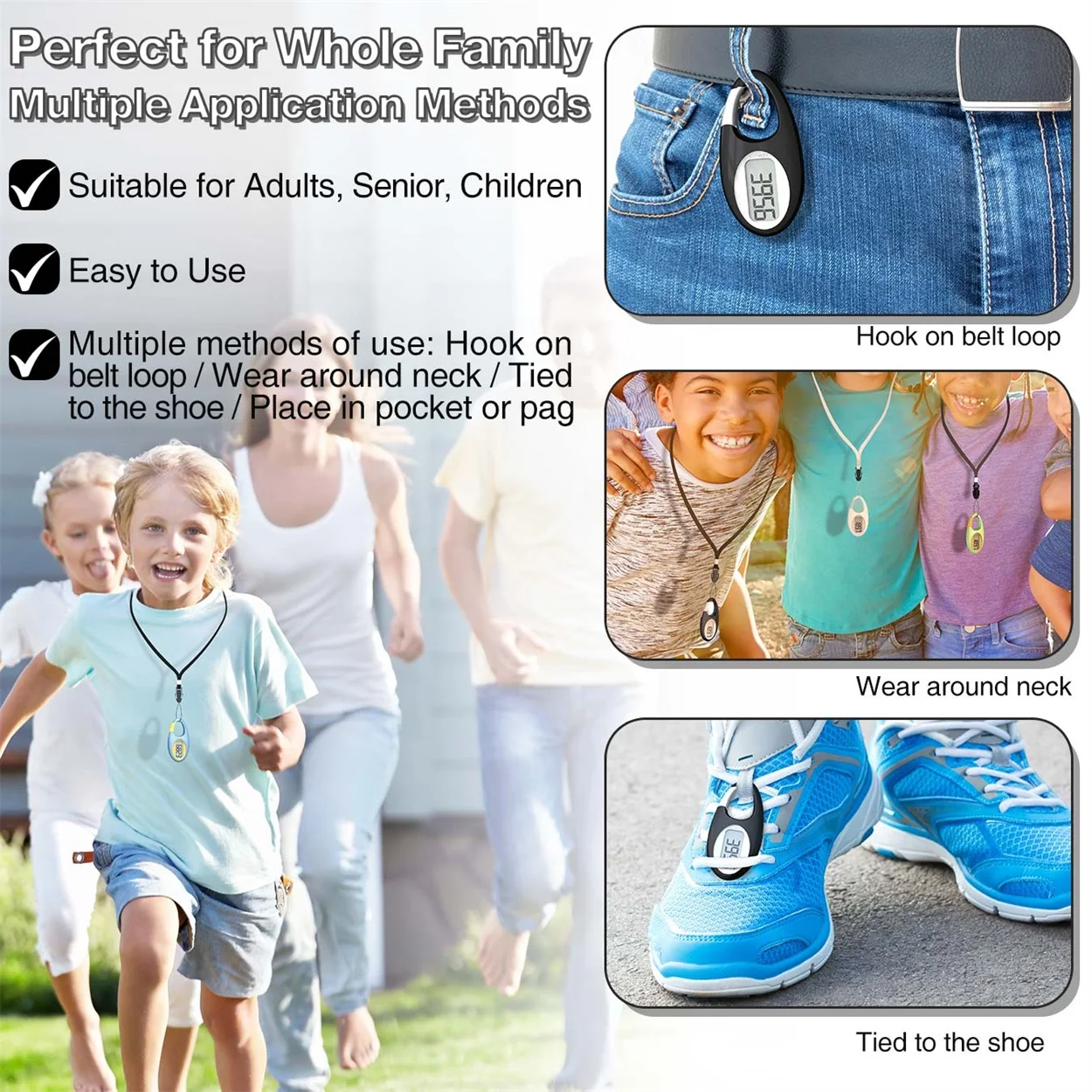 FITCENT 3D Pedometer with Large Digital Display