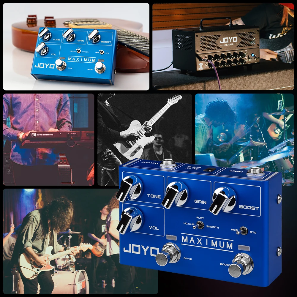 R-05 MAXIMUM Overdrive Guitar Pedal Clean Overdrive Tones Independent BOOST Cont