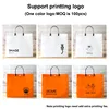StoBag 10pcs Orange Non-woven Tote Bags Shopping Fabric Woman Fashion Eco Storage Reusable Large Pouches Custom Logo(Extra Fee) 5
