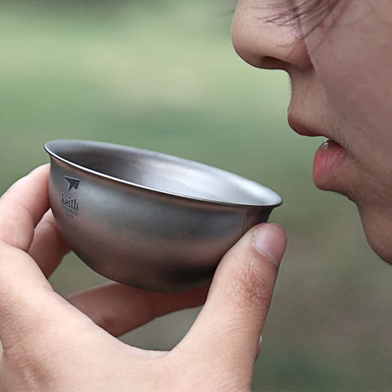 Keith Titanium Kung Fu Tea Set Portable Outdoor Camping Tableware Teapot Teacups Hiking Leisure Travel Teaset Gaiwan 6pcs 6