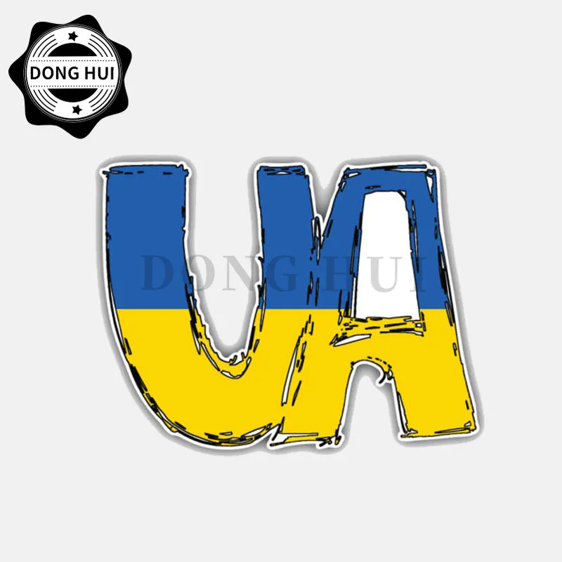 

Ukraine World Flag UA Car Sticker JDM Modified Car Motorcycle Skateboard Helmet Laptop Mug Camper Decal