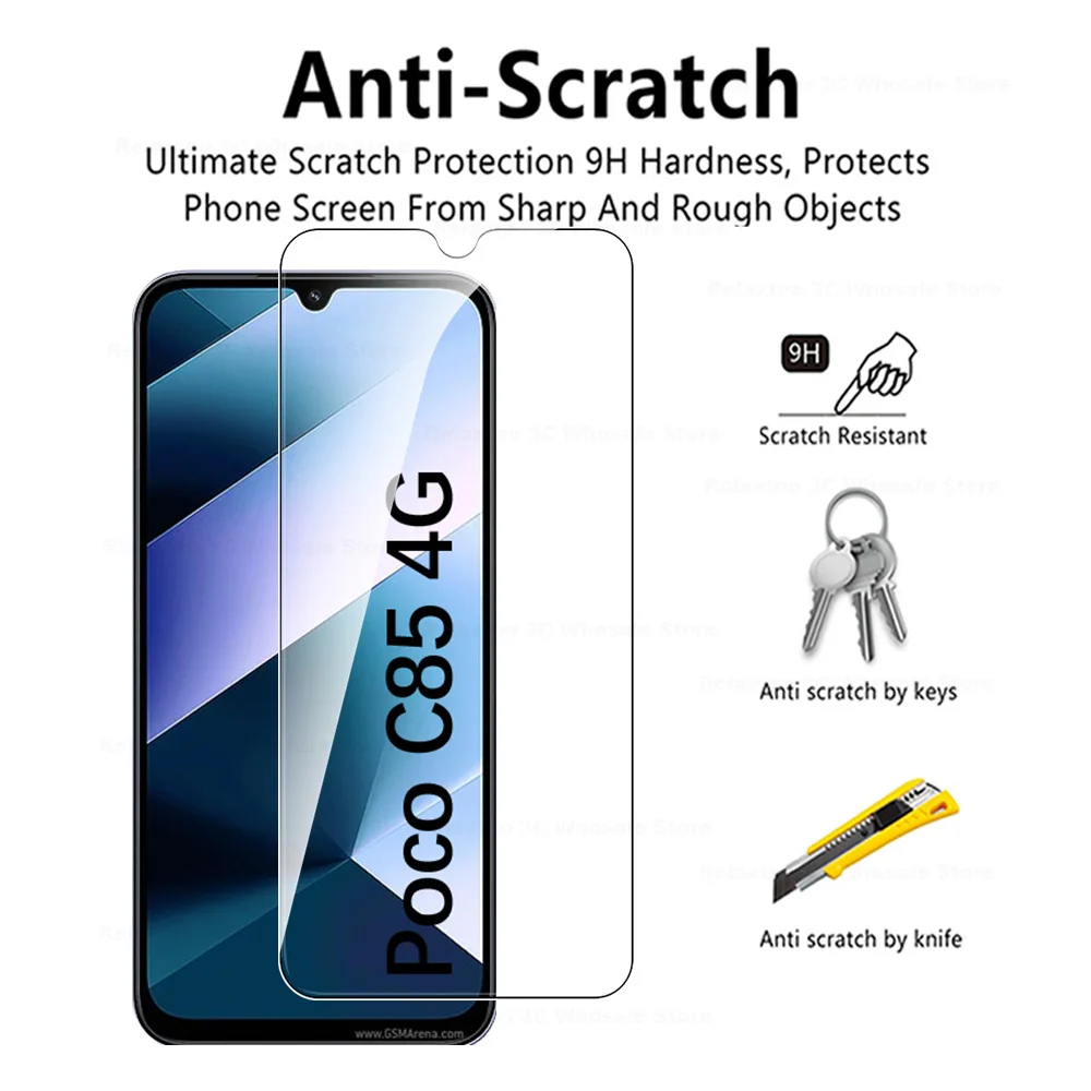 4-Pack Tempered Glass Screen Protector - Edge-to-Edge Protective Film Cover
