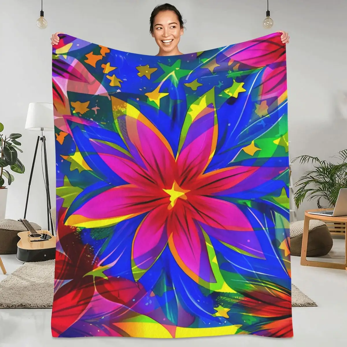 

Мягкое одеяло в гавайском стиле, зимнее Фланелевое покрывало для кровати и дивана, для путешествий и офиса, с цветочным принтом