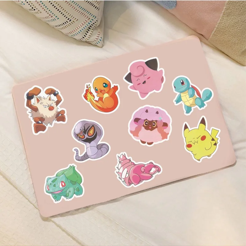 50pcs/100pcs Pokemon Anime Stickers Pikachu Kawaii Sticker Laptop Suitcase Skateboard Guitar Phone Cartoon Kid Gift Toys 6