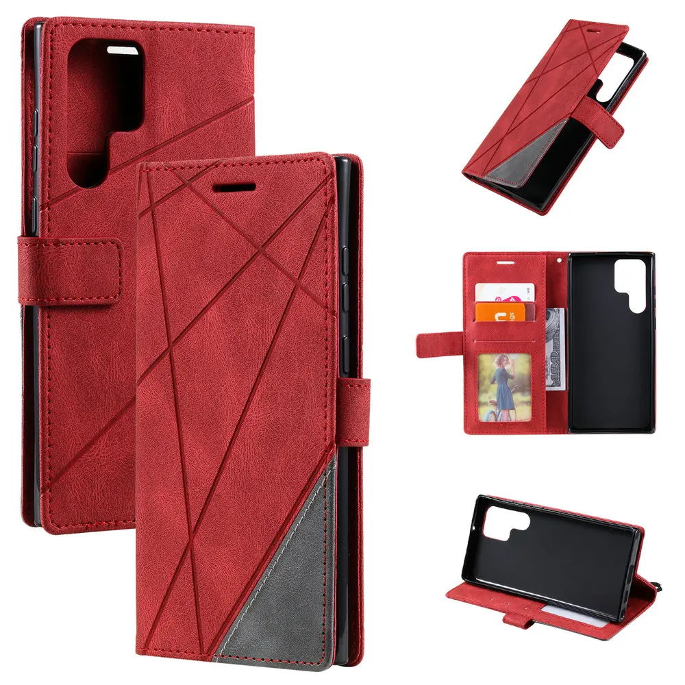 

For Samsung Galaxy S24 S21 S 22 S23 Ultra Flip Case Leather Business Wallet Book Funda S22 S20 FE 21 20 Plus 23 24 S10 S9 Cover
