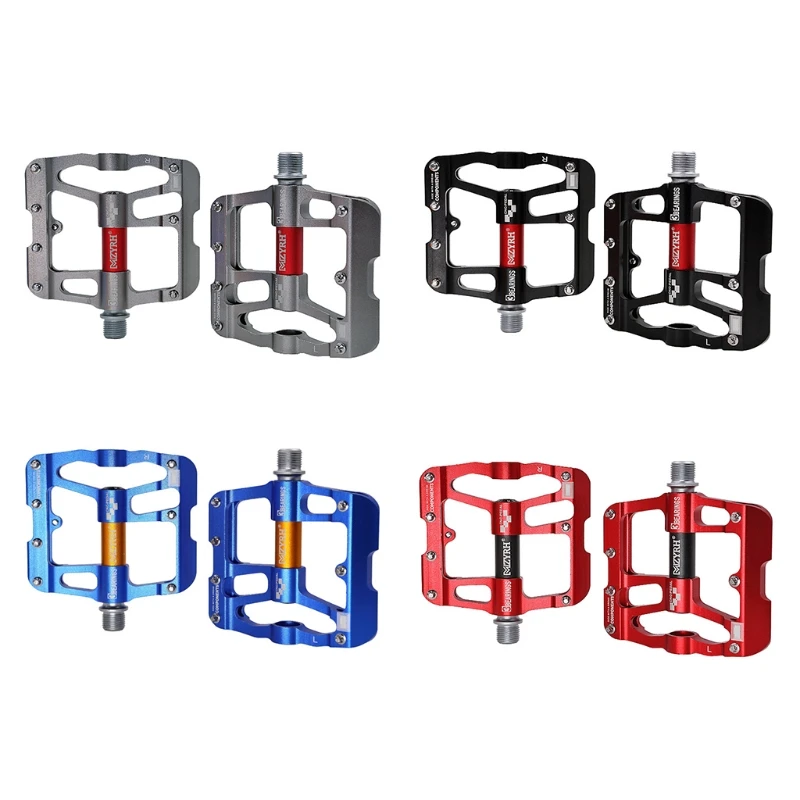 

Wide Bike Pedals Aluminum Alloy Wide Bearings Riding Pedals MTB Pedals Mountain Bearing Lightweight ,4 Colors D5QD