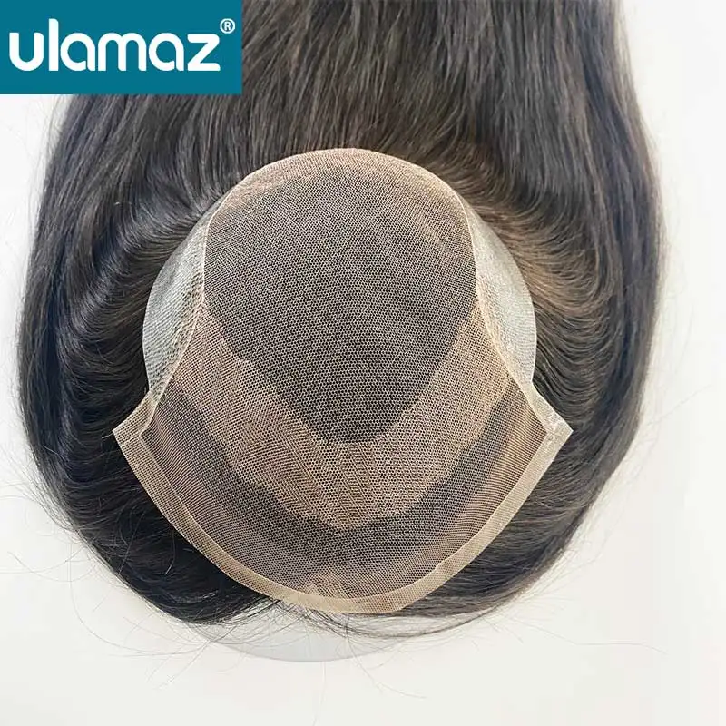 Topper per capelli in pizzo PU per donna, parrucca lunga e liscia, parrucche da donna, parrucca frontale in pizzo con capelli umani, topper per capelli personalizzato, parrucche da donna - immagine 3