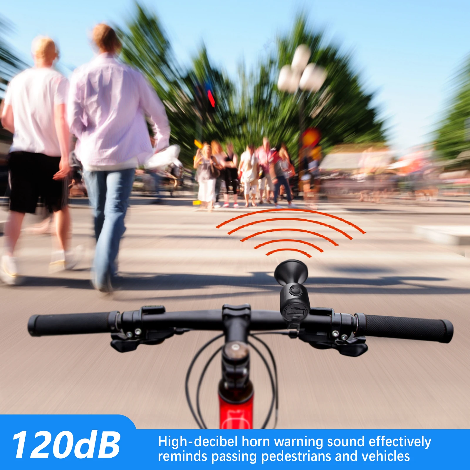 Scooter Bicycle Electronic Bell 120 DB E-bike Siren Trumpet Alarm Cycling Audio Warning Alert Safety Riding Bike Part bicycle bell bicycle accessories bicycle horn bicycle alarm