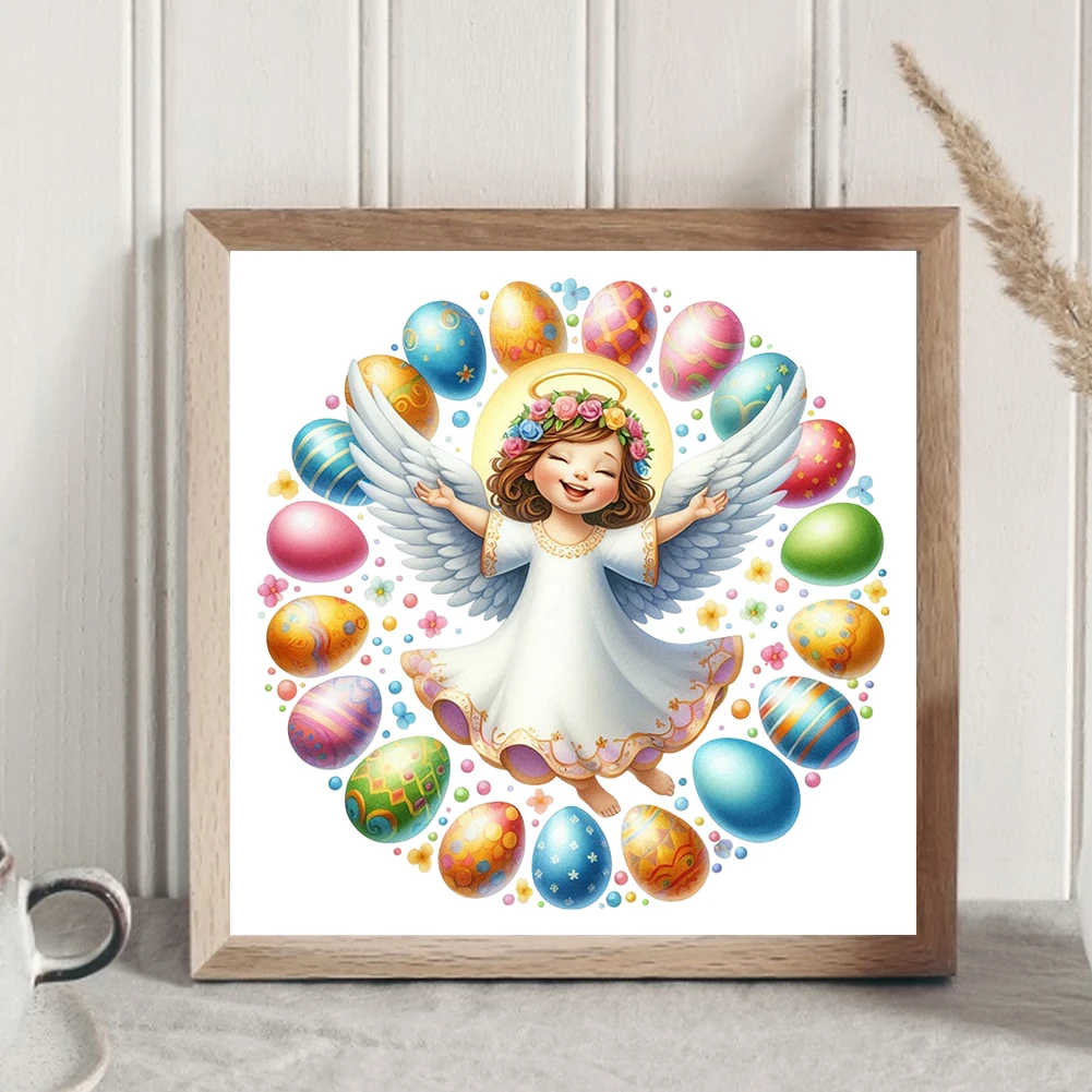 풀 라운드 드릴 다이아몬드 페인팅 부활절 키트, 5D DIY 홈 장식 아트 공예, 30x30cm