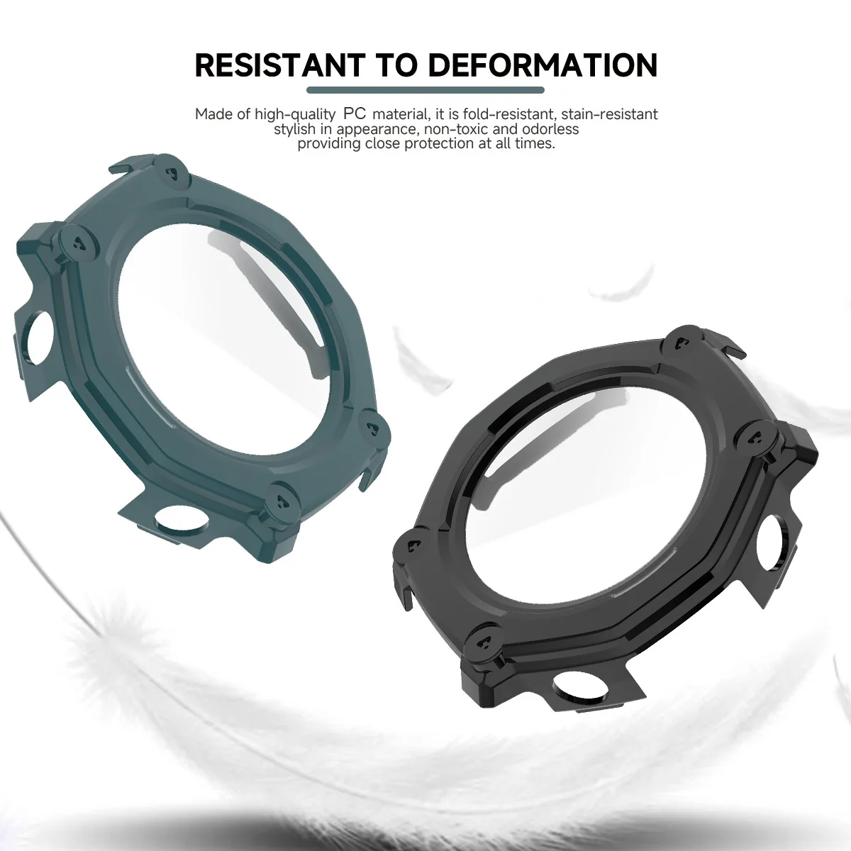 Enhanced Protective Glass and Silicone Case for Smartwatch – Anti-Scratch Screen Protector and Durable Cover