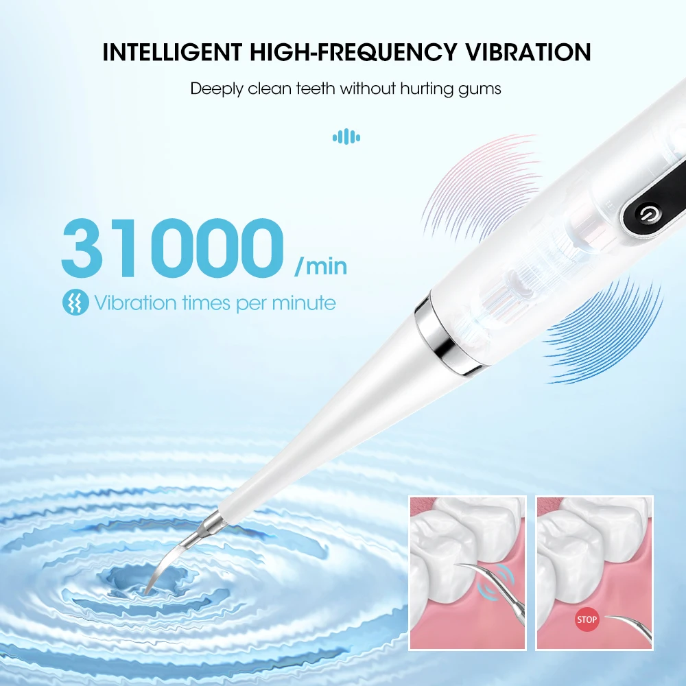 5 Modes Waterproof Electric Toothbrush Sonic Dental Scaler Teeth Whitening Oral Cleaner Plaque Stain Calculus Tartar Remover
