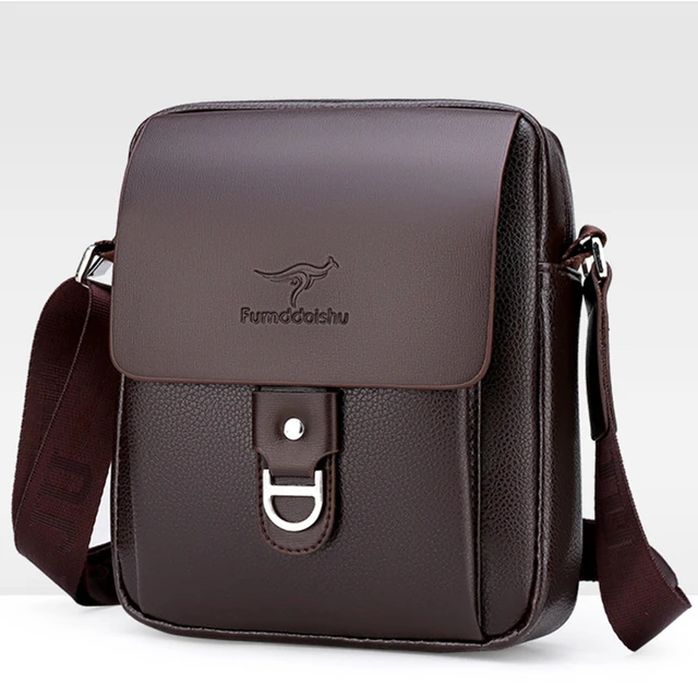 Bolso de mensajero de cuero para los hombres, bolso de hombre Crossbody  bolso de cuero de la PU hombres bolsa de la cremallera, bolso de hombro