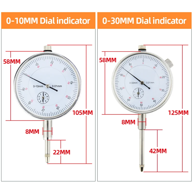 Dial Indicator Precision Comparator Gauge – High Accuracy Hour Type Measuring Clock for Micrometer Inspection & Industrial Measurement 3