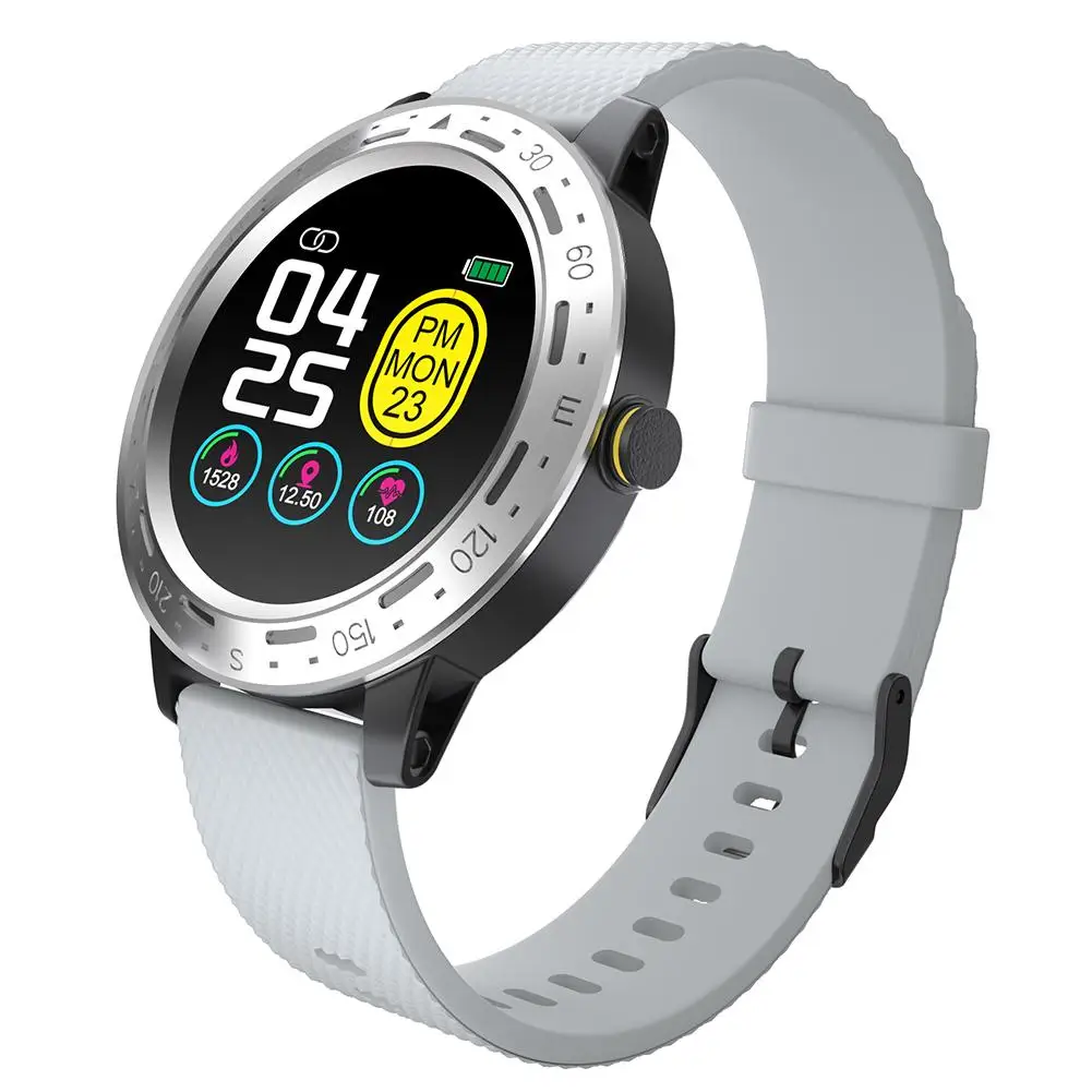 S18 Smart Watch Heart Rate Monitor Blood Pressure Measurement Fitness Tracker Exercise Time Badminton Basketball Step 