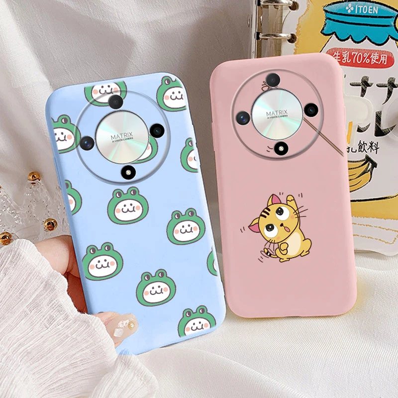 Cute Cat Silicone Soft Back Case with Lovely Cartoon Design