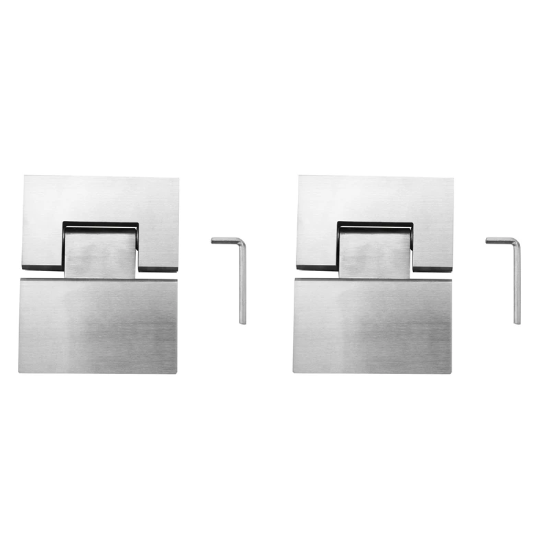 

HOT-2X Heavy Duty 180 Degree Glass Door Cabinet Showcase Cabinet Clip Glass Shower Door Hinge Replacement Parts Polished