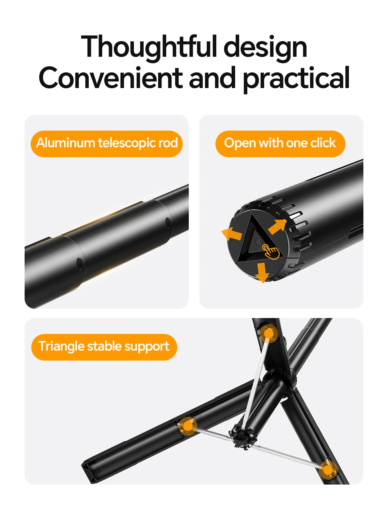 HOCO K25 Magnetic Tripod Selfie Stick with Bluetooth Remote
