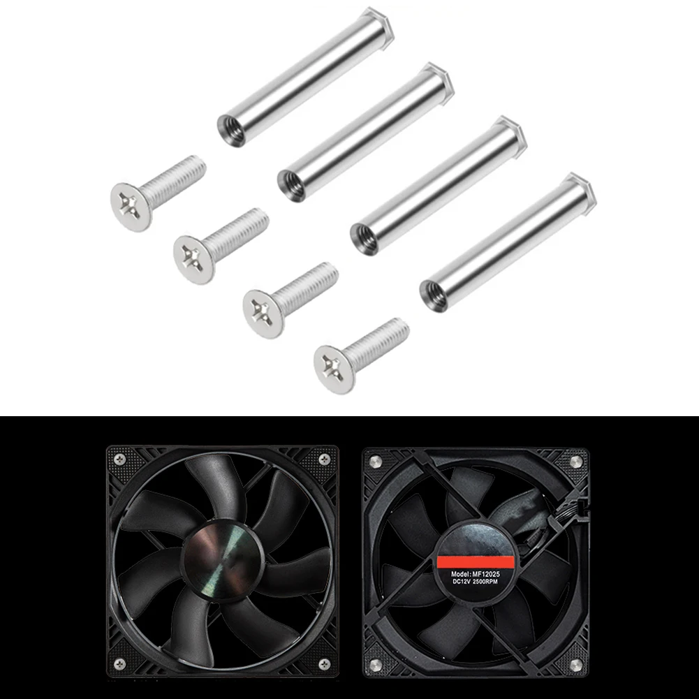 4pcs Chassis Fan Screws Enhanced Stability Fixing Quieter Operation Not Hurt for DIY Modified Cooling chassis fan screws