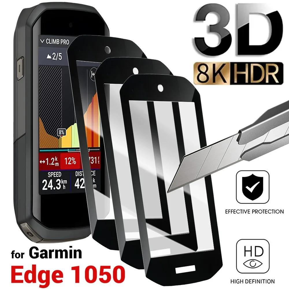 3D Curved Tempered Glass Screen Protector for GPS Bicycle Stopwatch – Anti-Scratch Film (1-3 Pack)