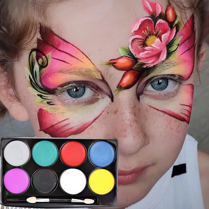 6 Colors Halloween Face Body Painting Non Toxic Safe Water Paint Oil Black Red Yellow Painting Cream Christmas Makeup Party Tool 2