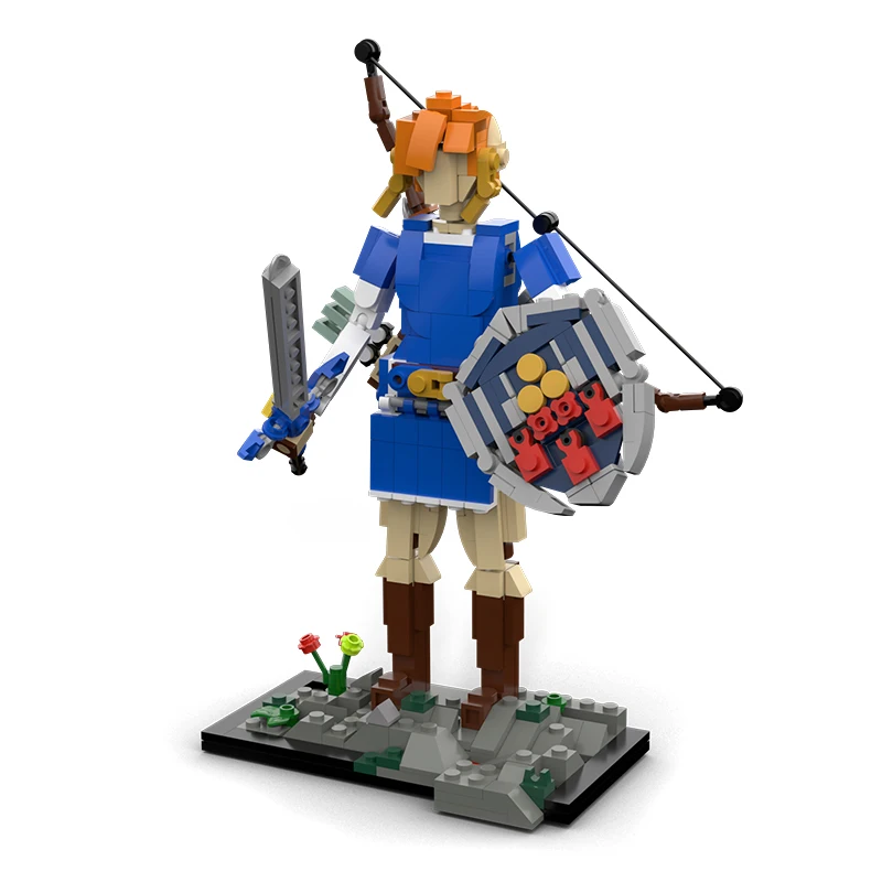 Breath of The Wild Link Building Sets for Adults Kids, Link Minifigure Ocarina of Time Building Kit,Game Series Building Blocks Model Toys
