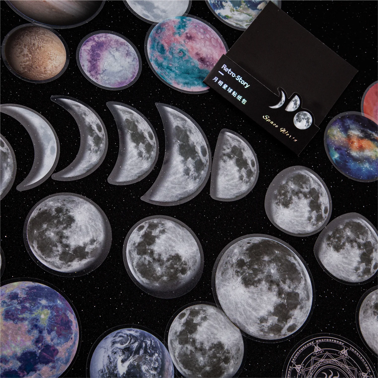 192Pcs Celestial Stickers Vintage Stickers for Scrapbooking Moon Space  Astronomy Stickers Journaling Supplies